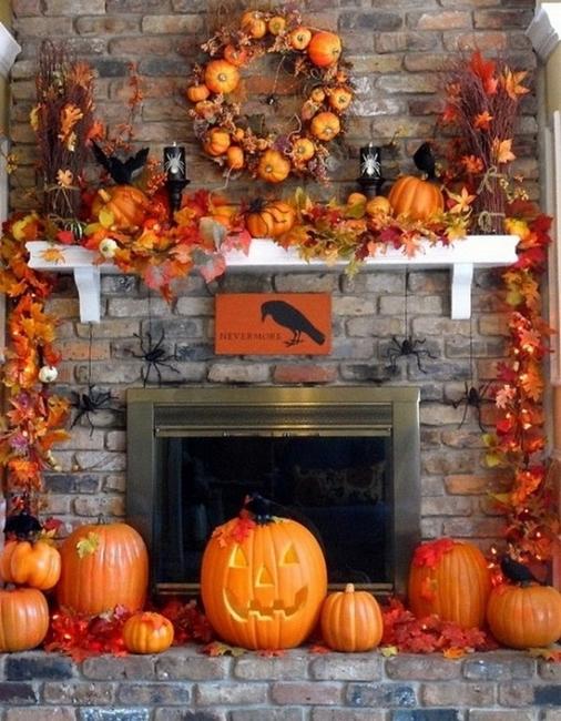 50 Distinct Halloween ideas for Festive Fireplace Decorating
