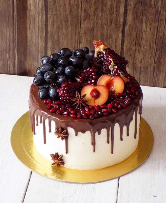 Dark Chocolate Truffle Cake Decoration
