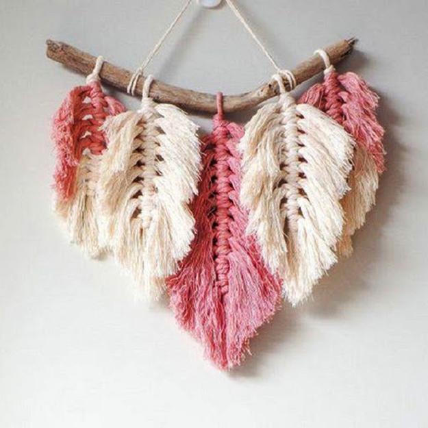 Woolen feather making, Yarn feather, DIY Room decor, Amazing Wool craft  DIY ideas
