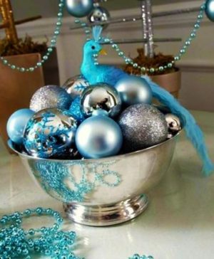 Silver Blue Christmas Color Combinations, Winter Inspired Holiday Decor