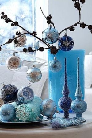 Silver Blue Christmas Color Combinations, Winter Inspired Holiday Decor