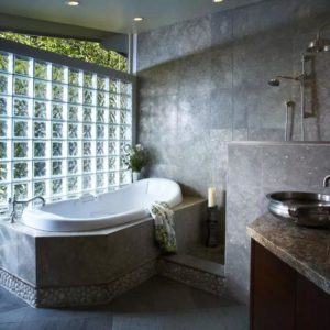 Modern Bathroom Design Trends, Contemporary Glass Block Walls