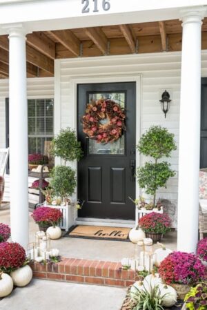 Festive Thanksgiving Decorating, 55 Front Door Decoration Ideas