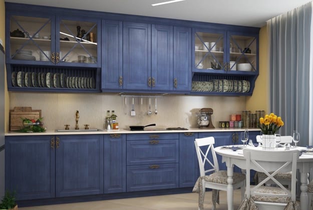 Modern Kitchen Design, Choosing Blue Colors for Kitchen Cabinets, Walls ...