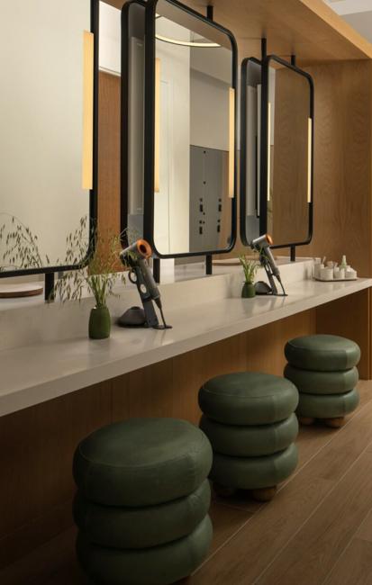 bathroom accessories leather stools