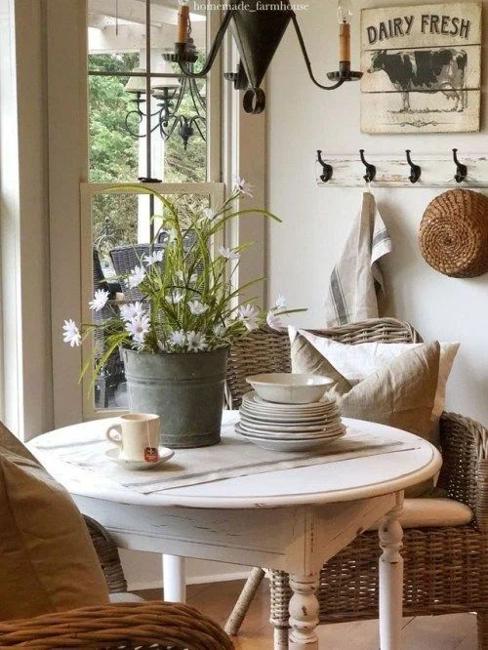 small dining room white table