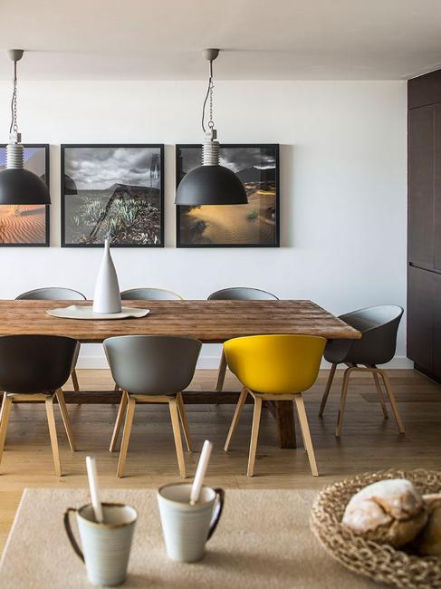 dining room yellow chair