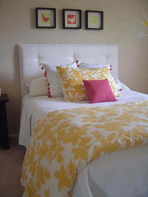 yellow bedding