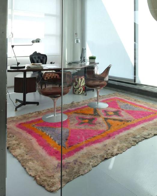 ethnic felt rug