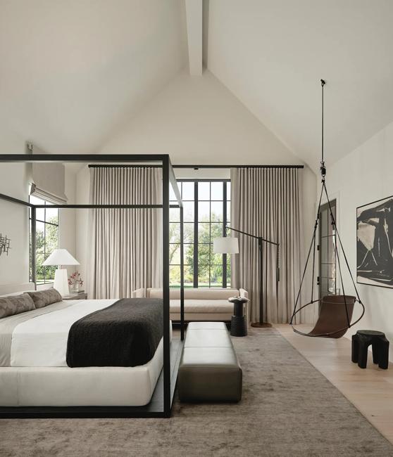 black white bedroom design