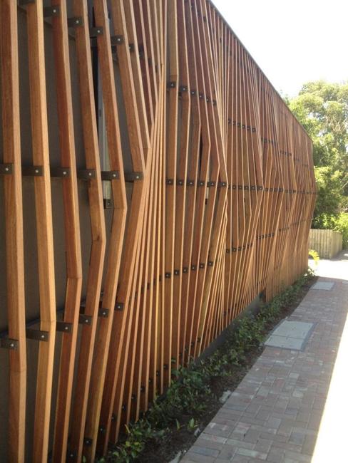 modern wood fence